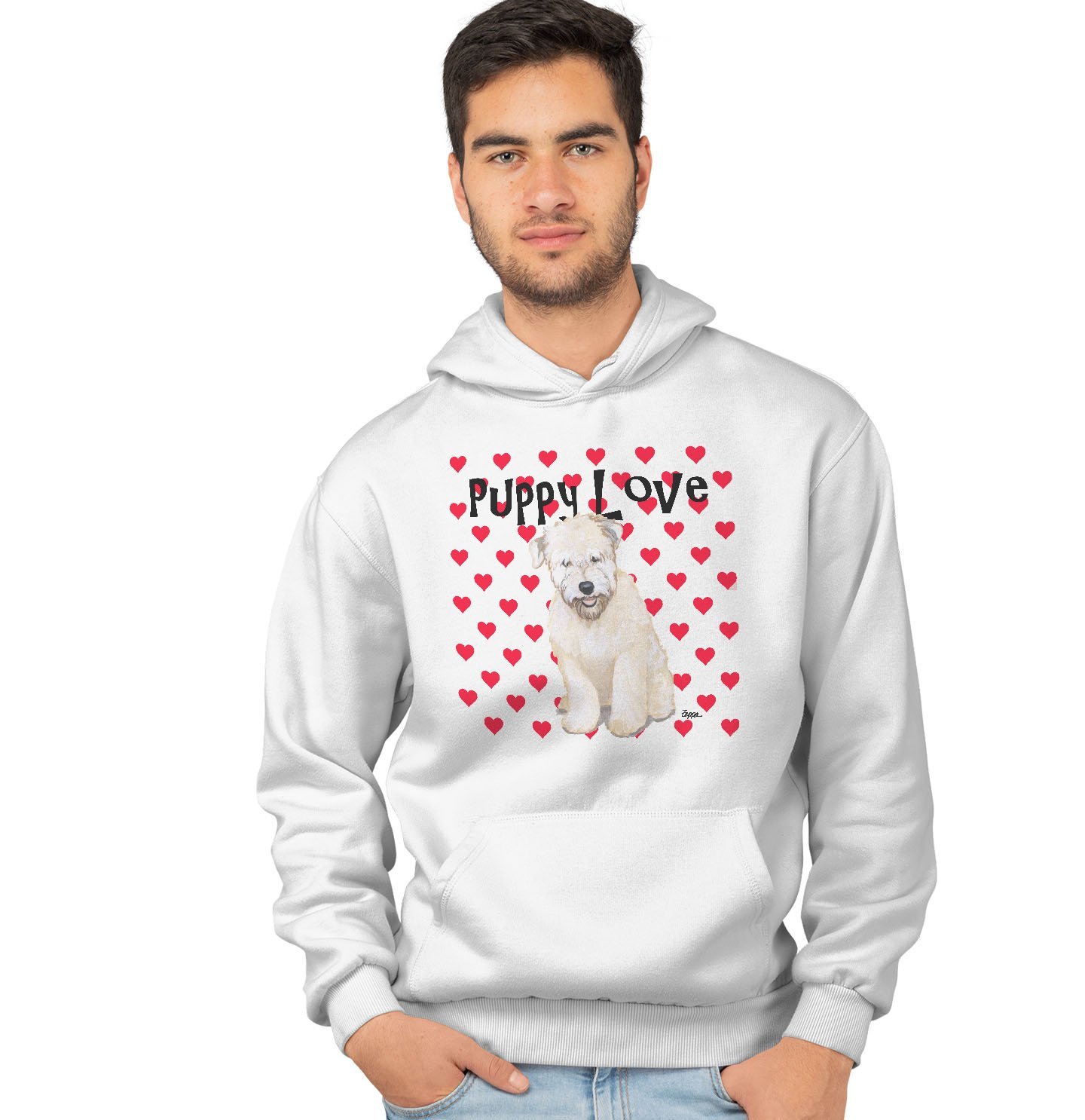 Wheaten Terrier Puppy Love – Adult Unisex Hoodie Sweatshirt