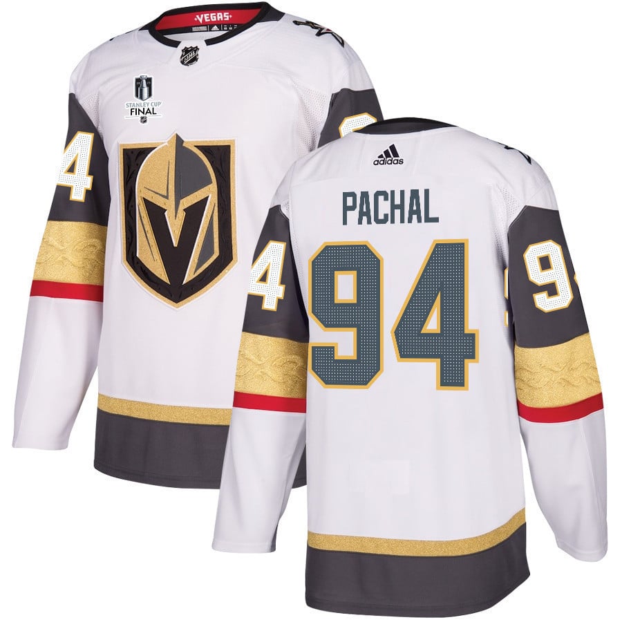 Brayden Pachal 94 Vegas Golden Knights Stanley Cup 2023 Final Patch Away Breakaway Men Jersey – White