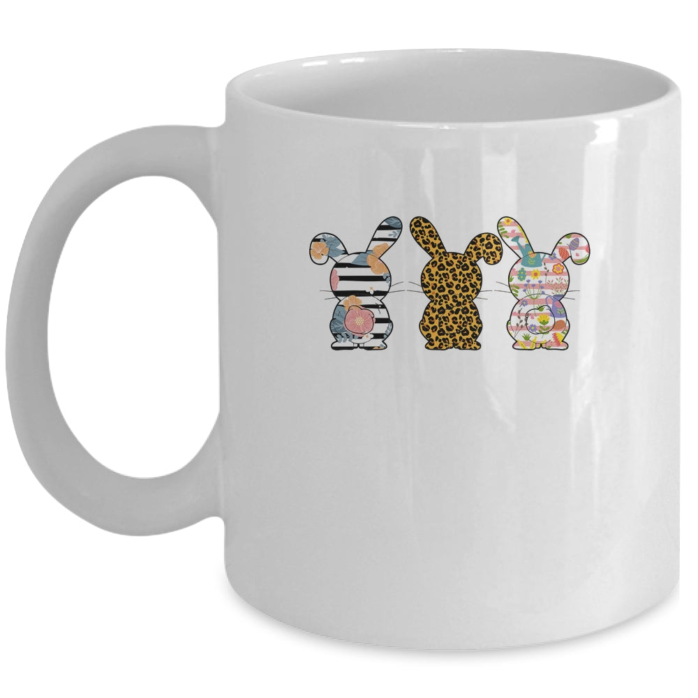 Easter Day Leopard Striped Bunny Rabbit Mug