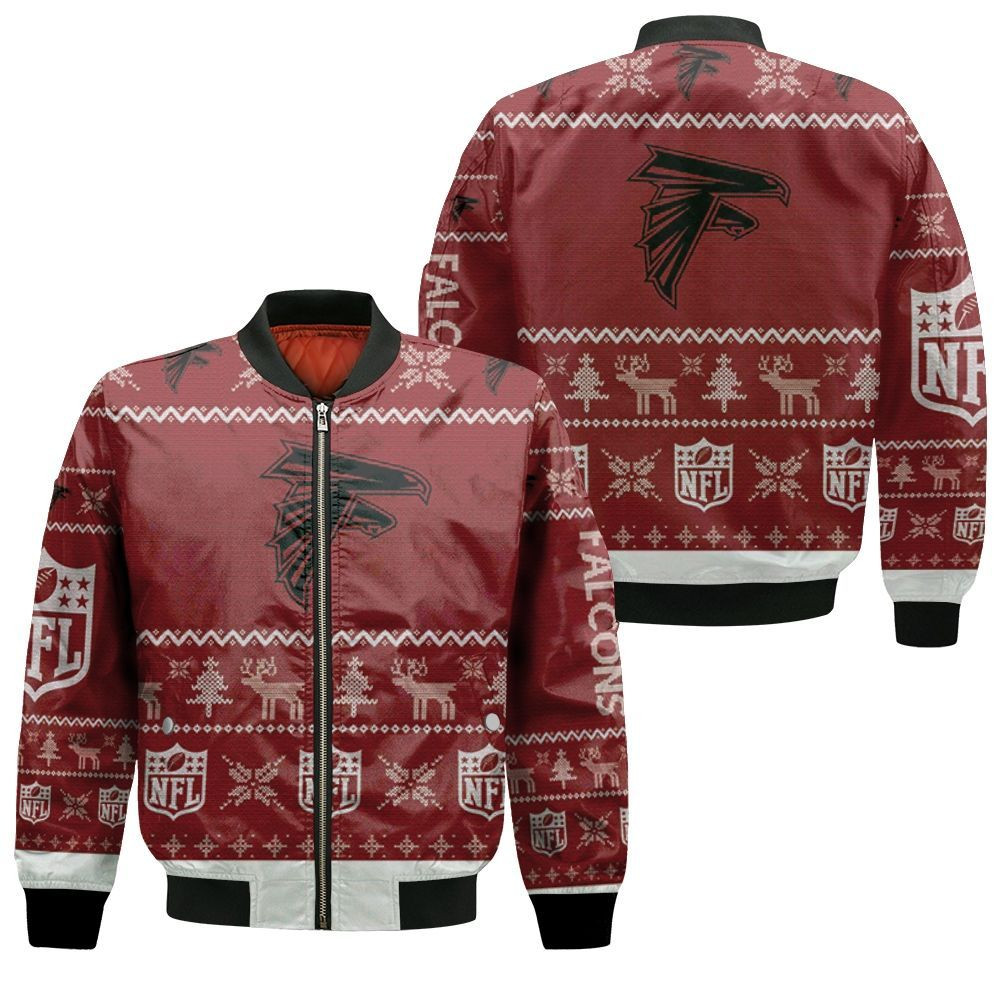 Atlanta Falcons Ugly Christmas 3D Bomber Jacket