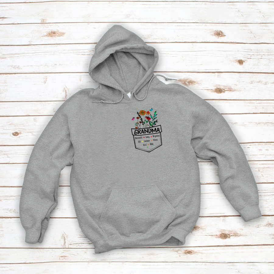 Personalized Grandma Flower Cute Hoodie