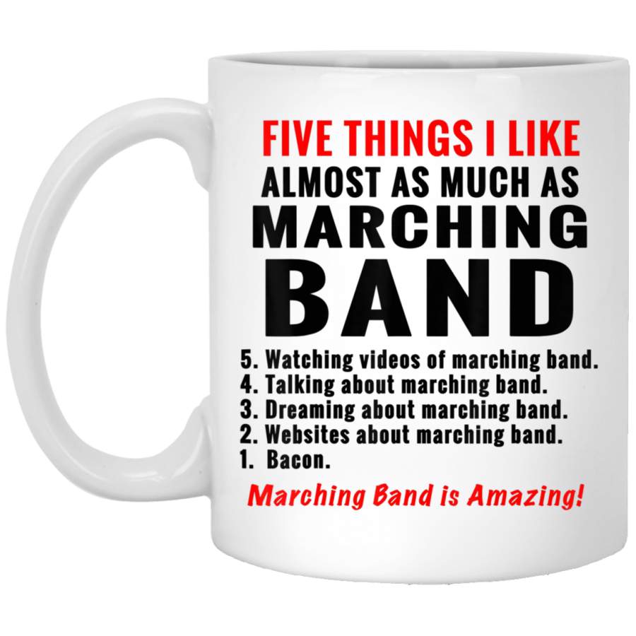 5 Things about marching band funny 11oz 15oz White Mug Happy Easter Day Funny Colors Eggs Bunny Ears Peeps Cute