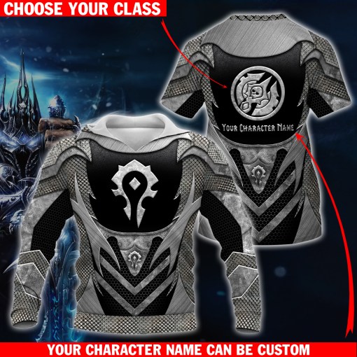 Custom Wow World Of Warcraft Horde Shirt M28 Choose Class And Custom ...