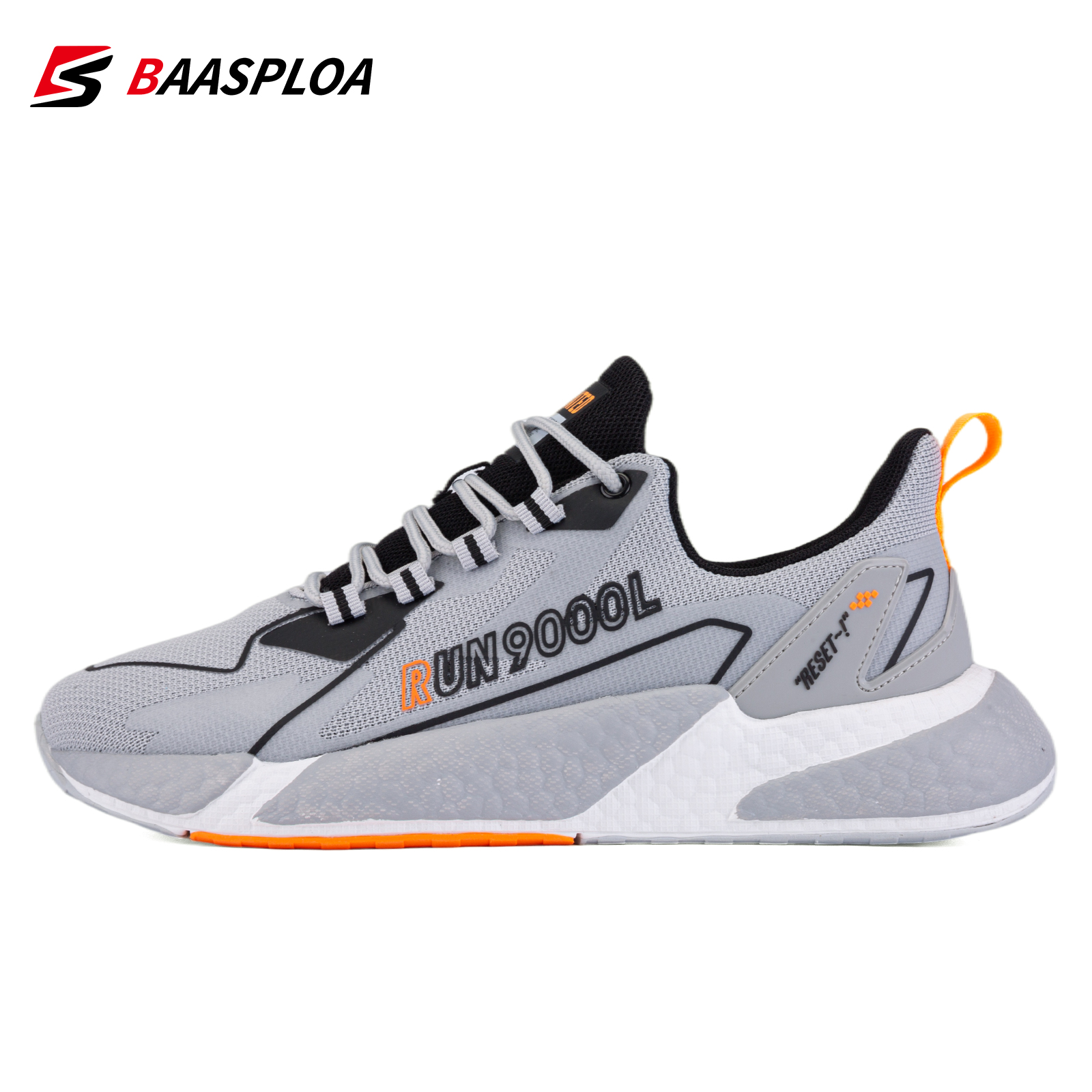 Baasploa 2022 Spring Men Walking Shoes Fashion Mesh Sneaker Breathable Male Casual Shoes Lace Up Comfortable Sneakers alx