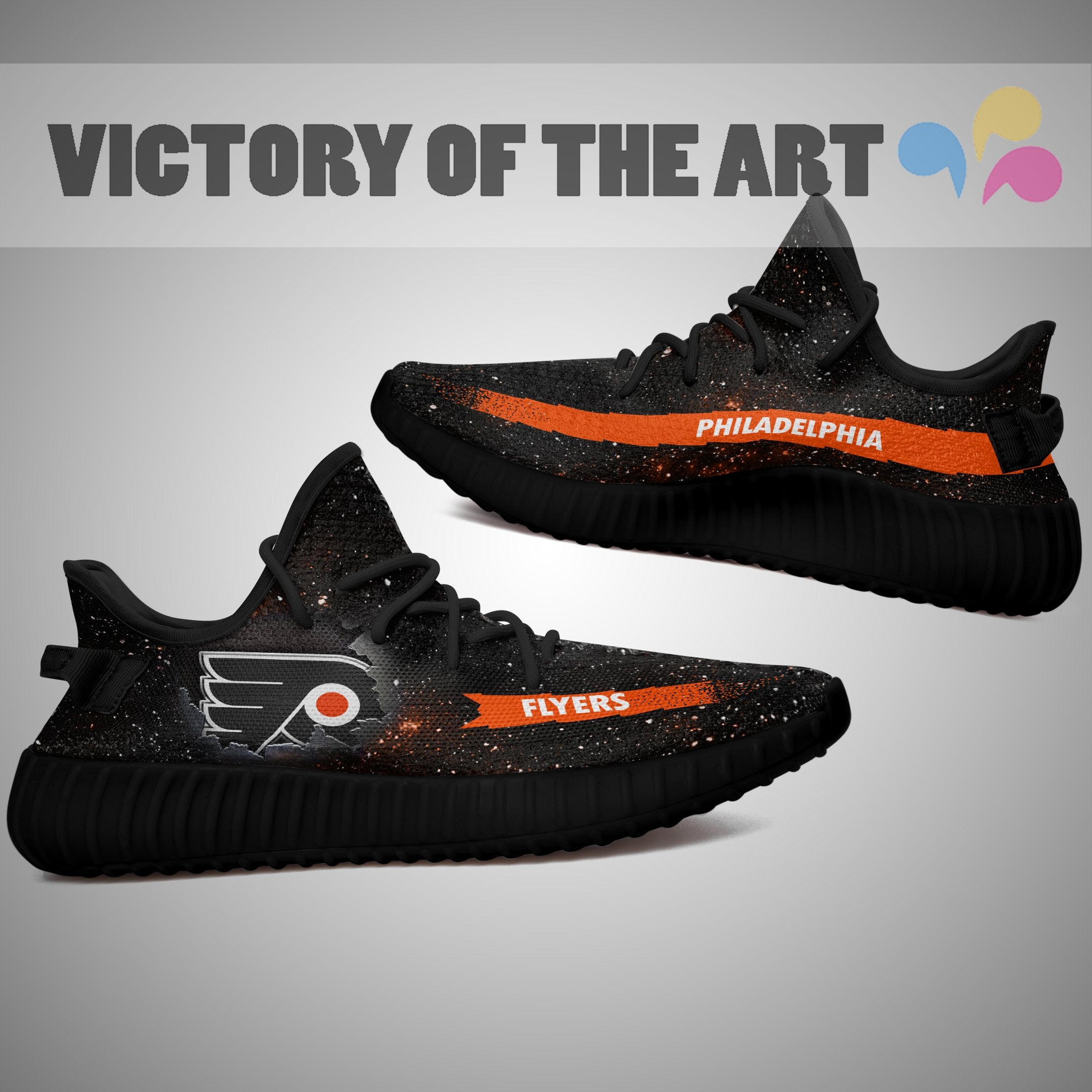 Art Scratch Mystery Philadelphia Flyers Yeezy Shoes