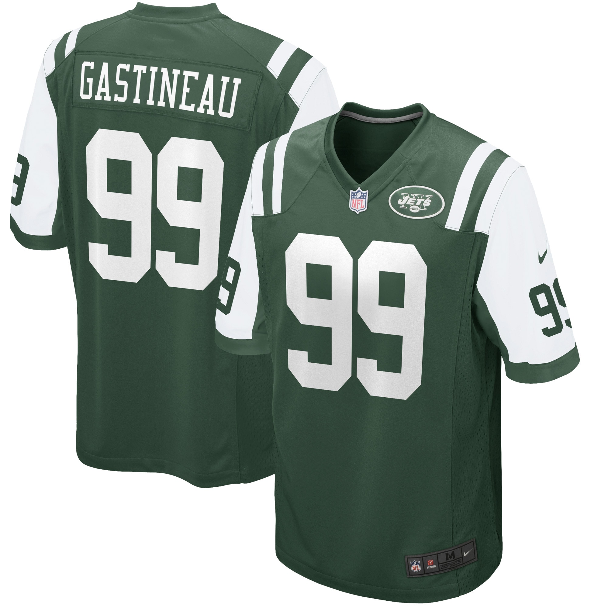 Men’s New York Jets Mark Gastineau Green Retired Player Game Jersey