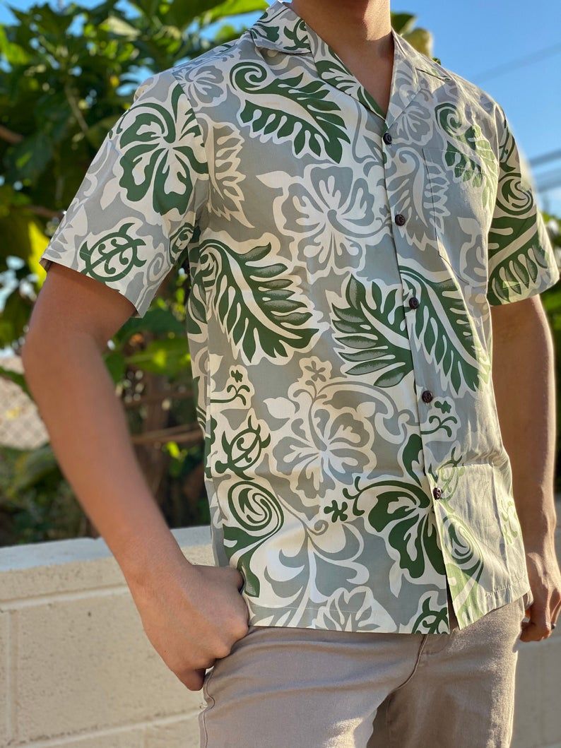 Turtle Fronds Hawaiian Aloha Green Nice Design Hawaiian Shirt DHC18063872