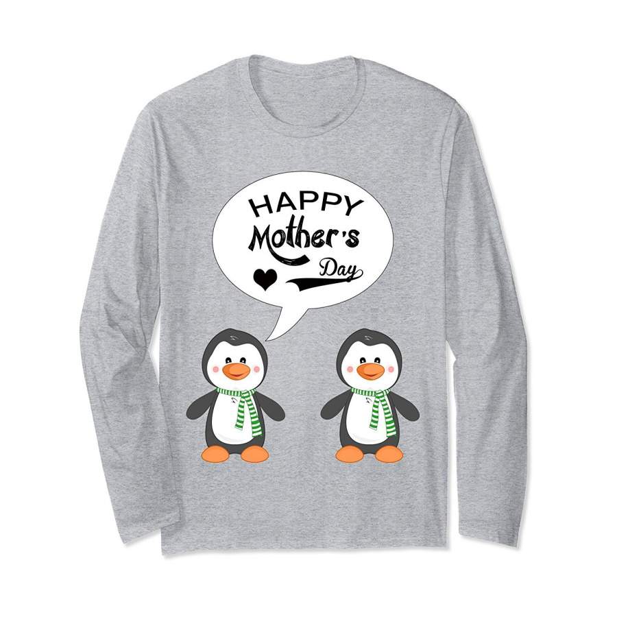 DTAHigh quality DTA Happy Mother’s Day 2018 Penguin Long Sleeve T-Shirt