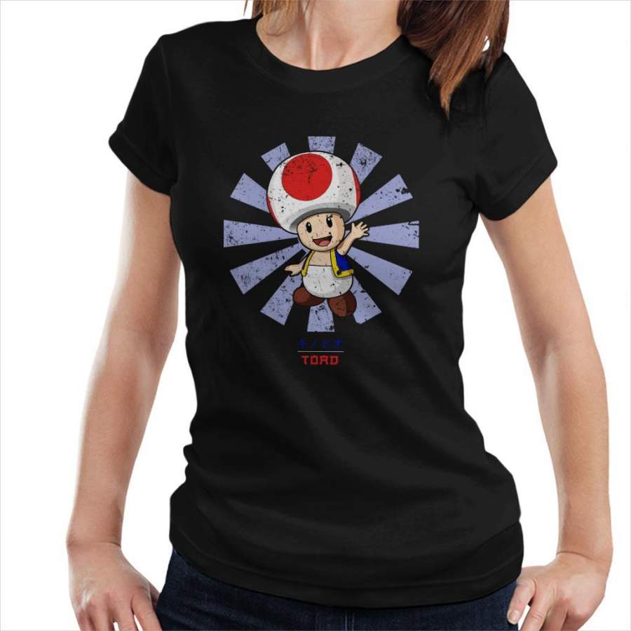 Toad Retro Japanese Super Mario Women’s T-Shirt