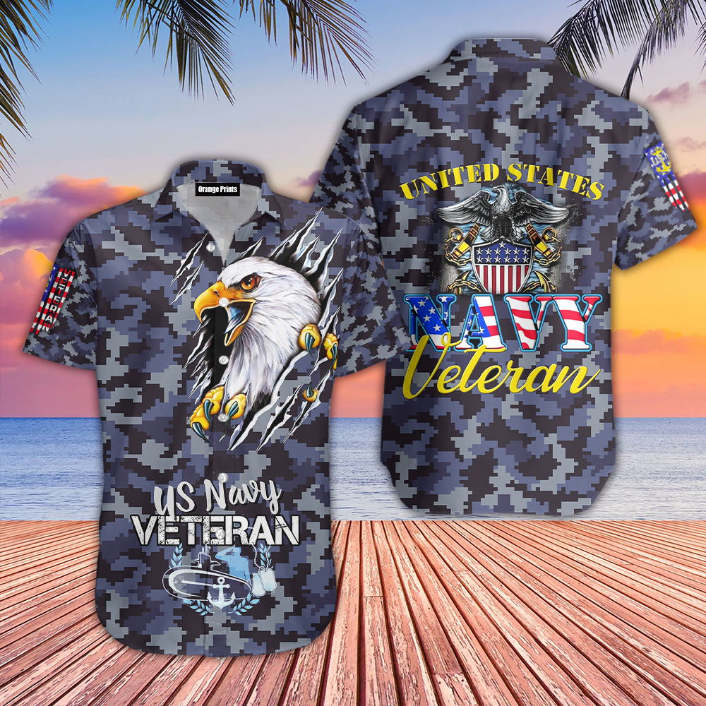 Camo Us Navy Veteran Aloha Hawaii Shirts For Men Women Ha52257