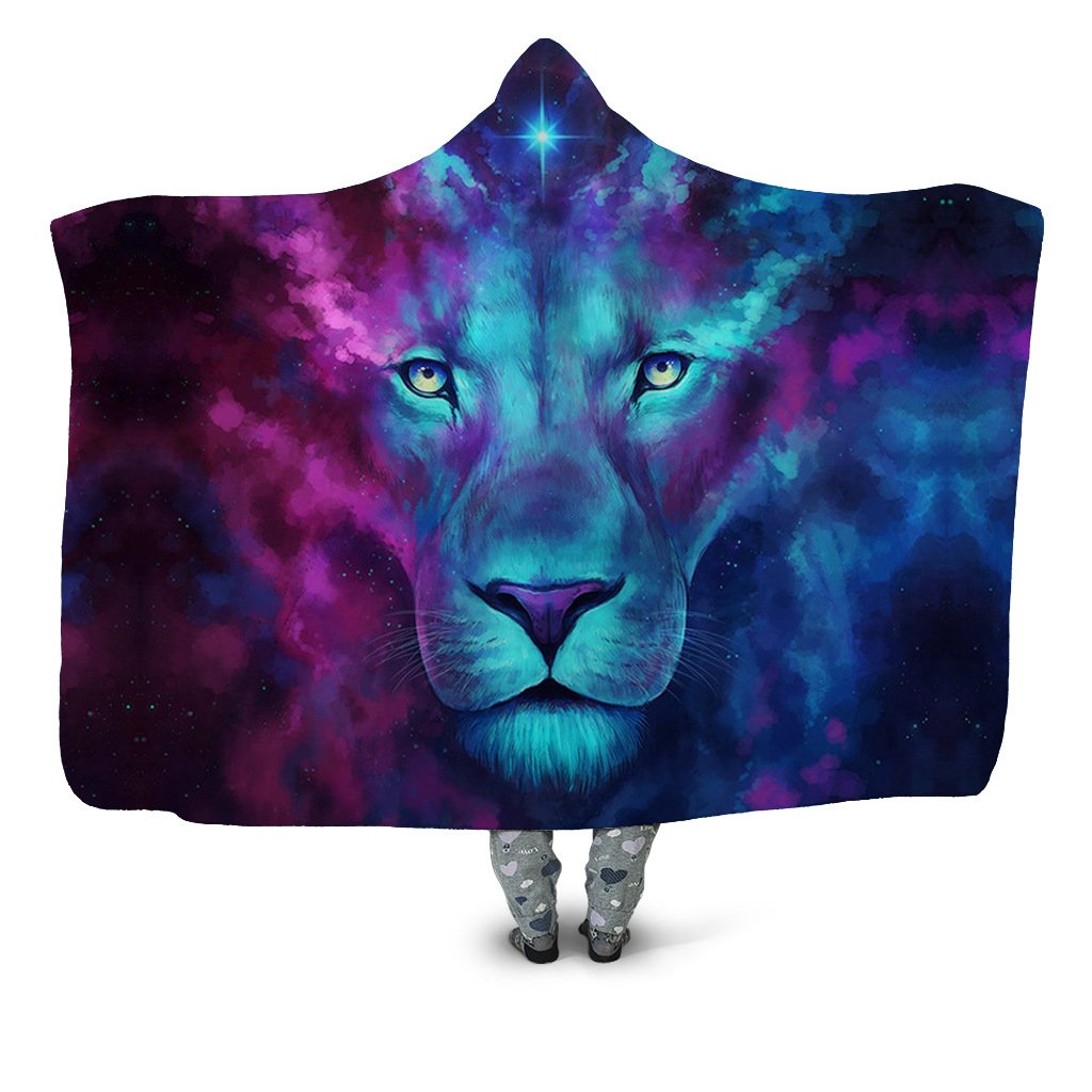 Animal Hooded Blankets – Animal Series Lion Super Cool Fleece Hooded Blanket