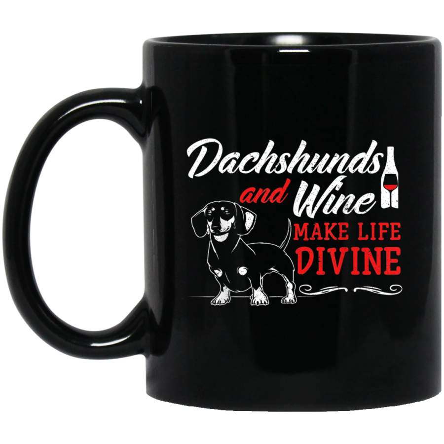 Vintage Dachshund Lovers And Wine Best Dog Mom Dog Dad Gift Mug