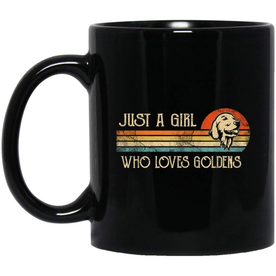 Vintage Just a girl who loves Golden Retrievers Gift Mug Mug