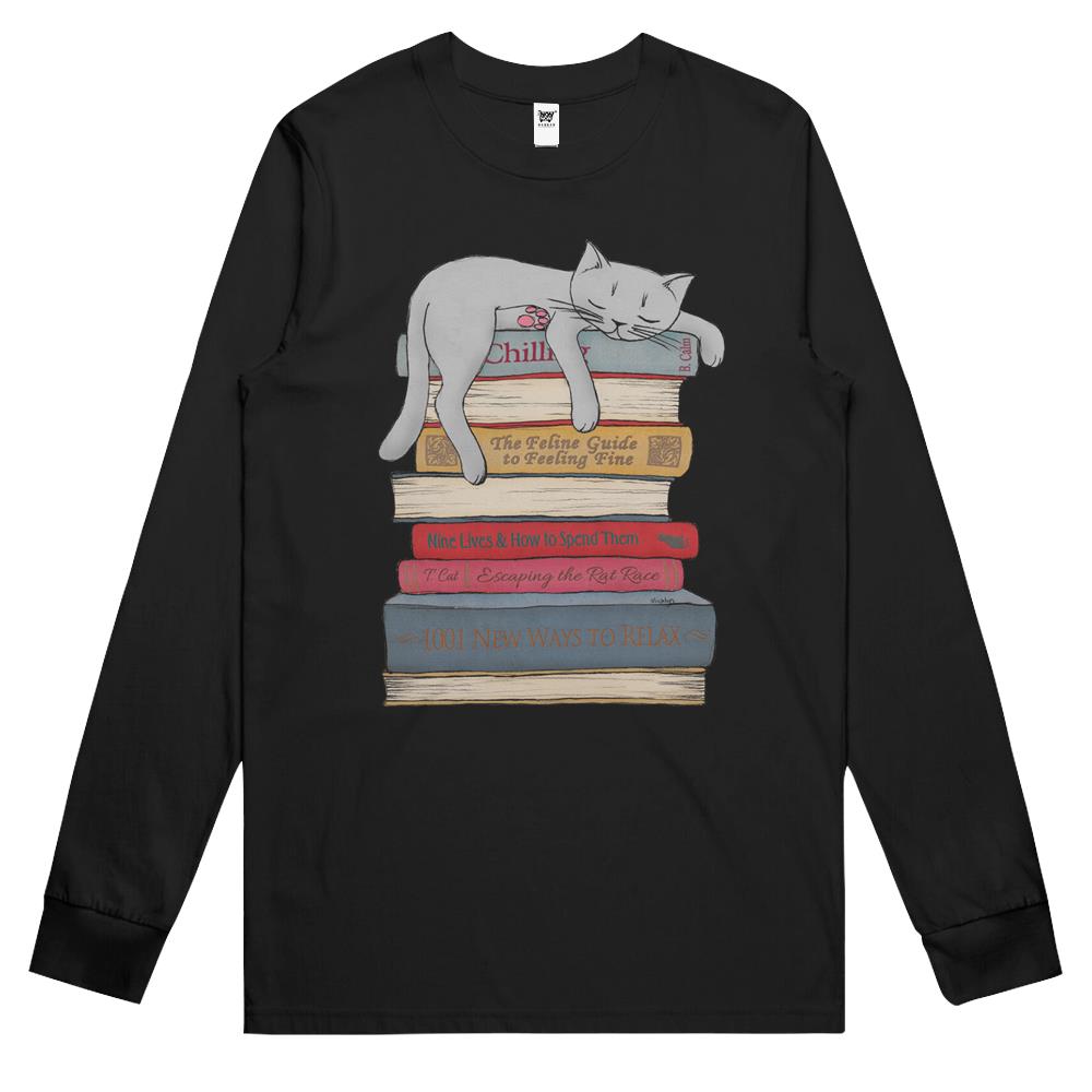 How To Chill Like A Cat Long Sleeve T Shirts