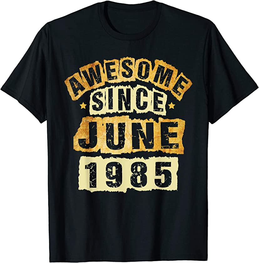 Vintage June 1985 35 Year Old 35th Birthday Gift Men Women T-Shirt