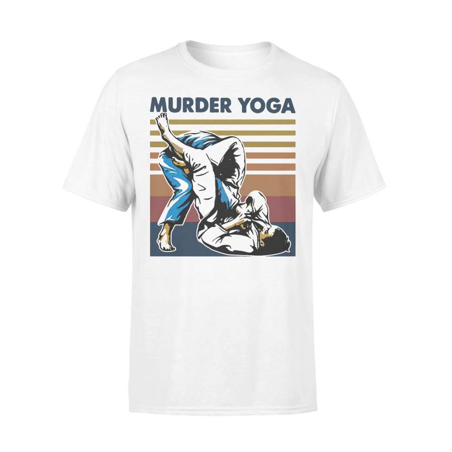 Jiu Jitsu Murder Yoga Vintage Retro T-shirt