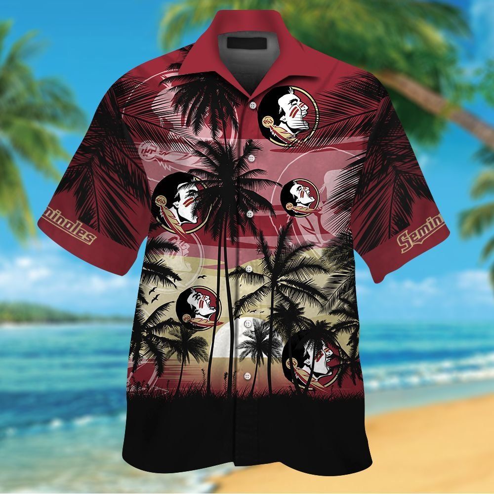 Florida State Seminoles Hawaiian Short Sleeve Button Up Shirt