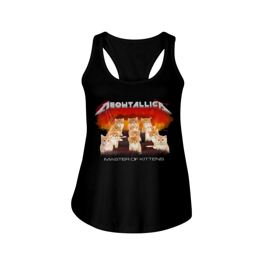 Cat Shirt Meowtallica Master Of Kittens Ladies Flowy Tank