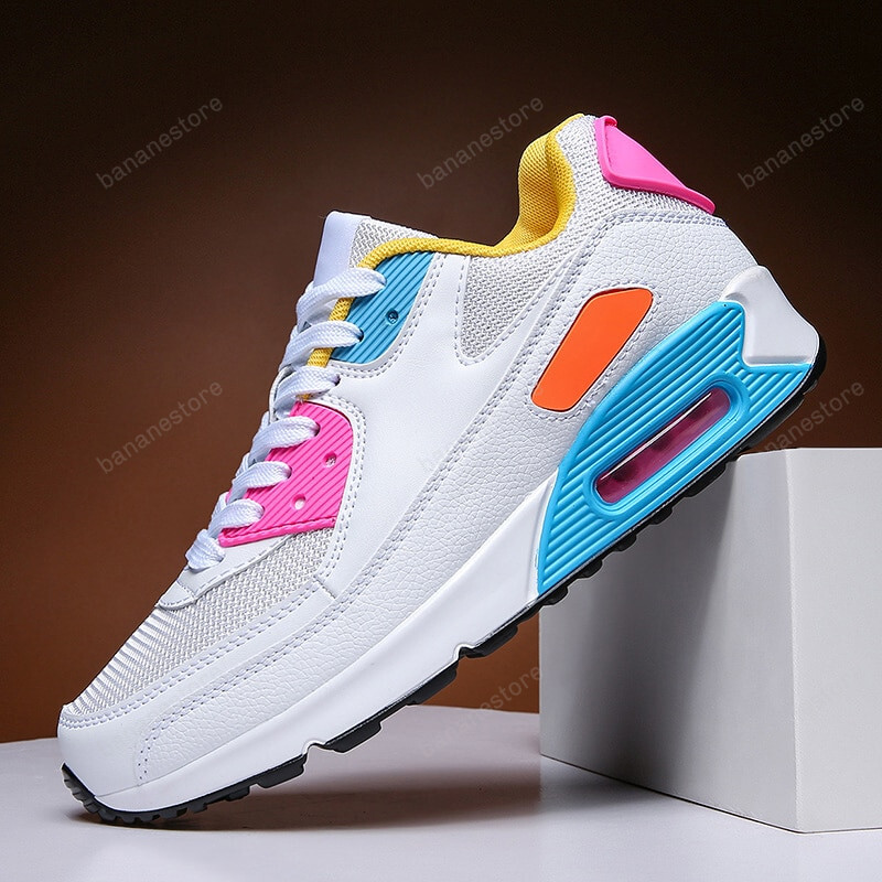 Men Women Mesh Sneakers Fashion Casual Breathable Shoes Lace Up Comfort Outdoor Air Cushion Couple Jogging Walking Unisex Shoes
