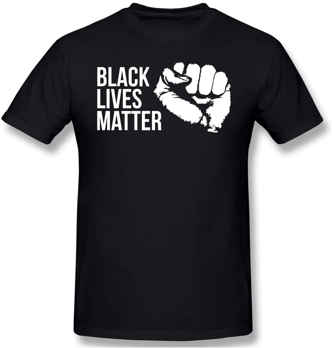 Black Lives Matter Mens Cotton Short Sleeve I Cant Breathe T-Shirt