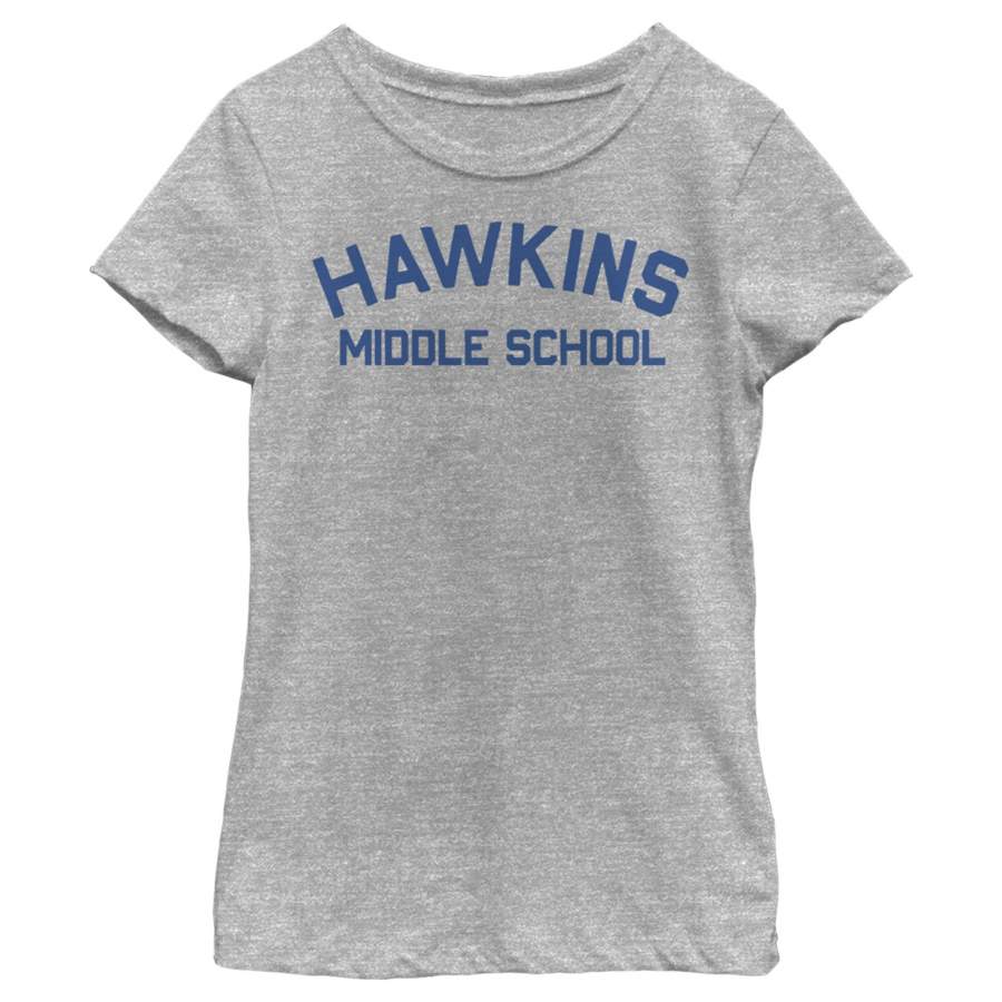 Stranger Things Girl’s Hawkins Middle School  T Shirt