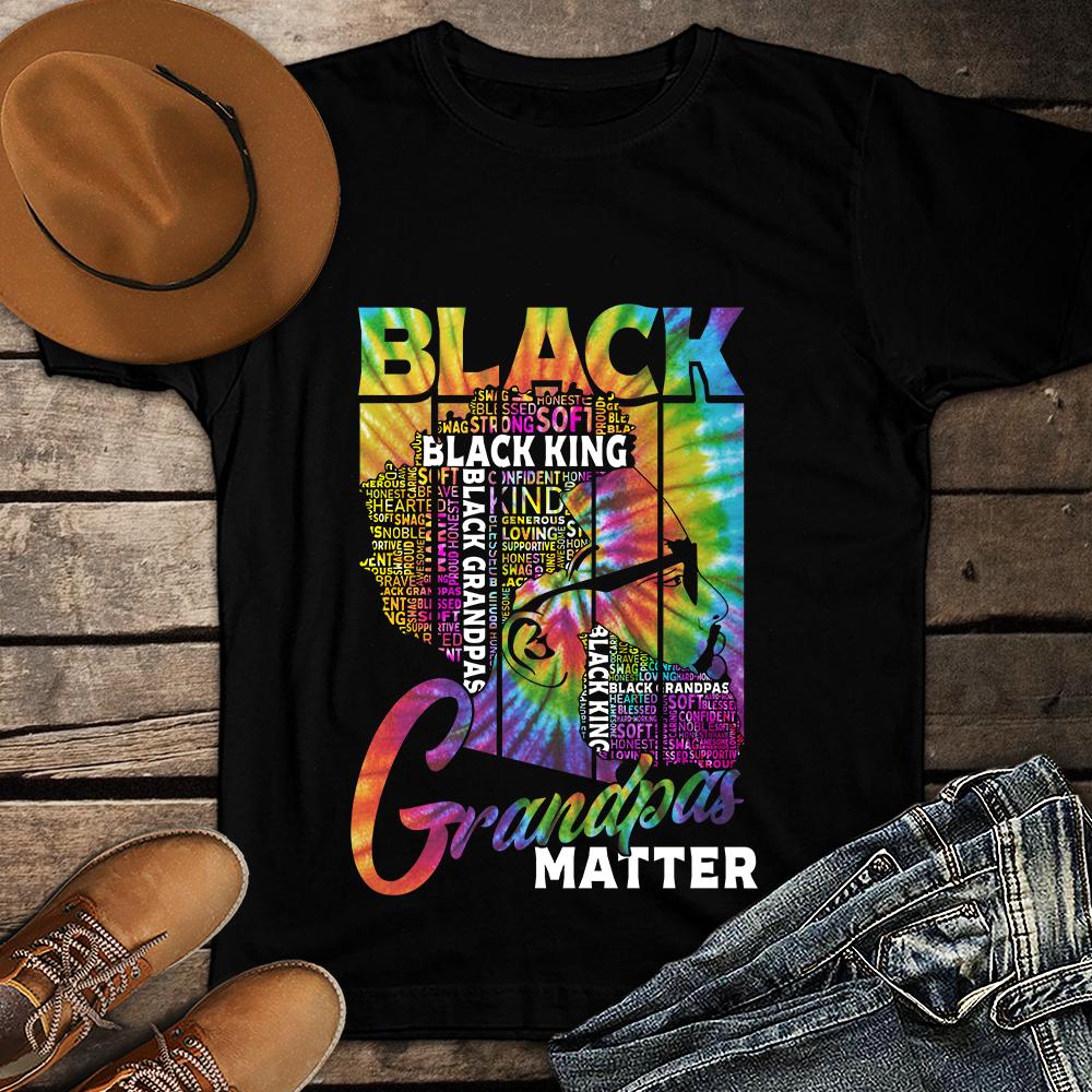 Black Grandpas Matter Dope Black King Grandparent’s Day Unisex T Shirt