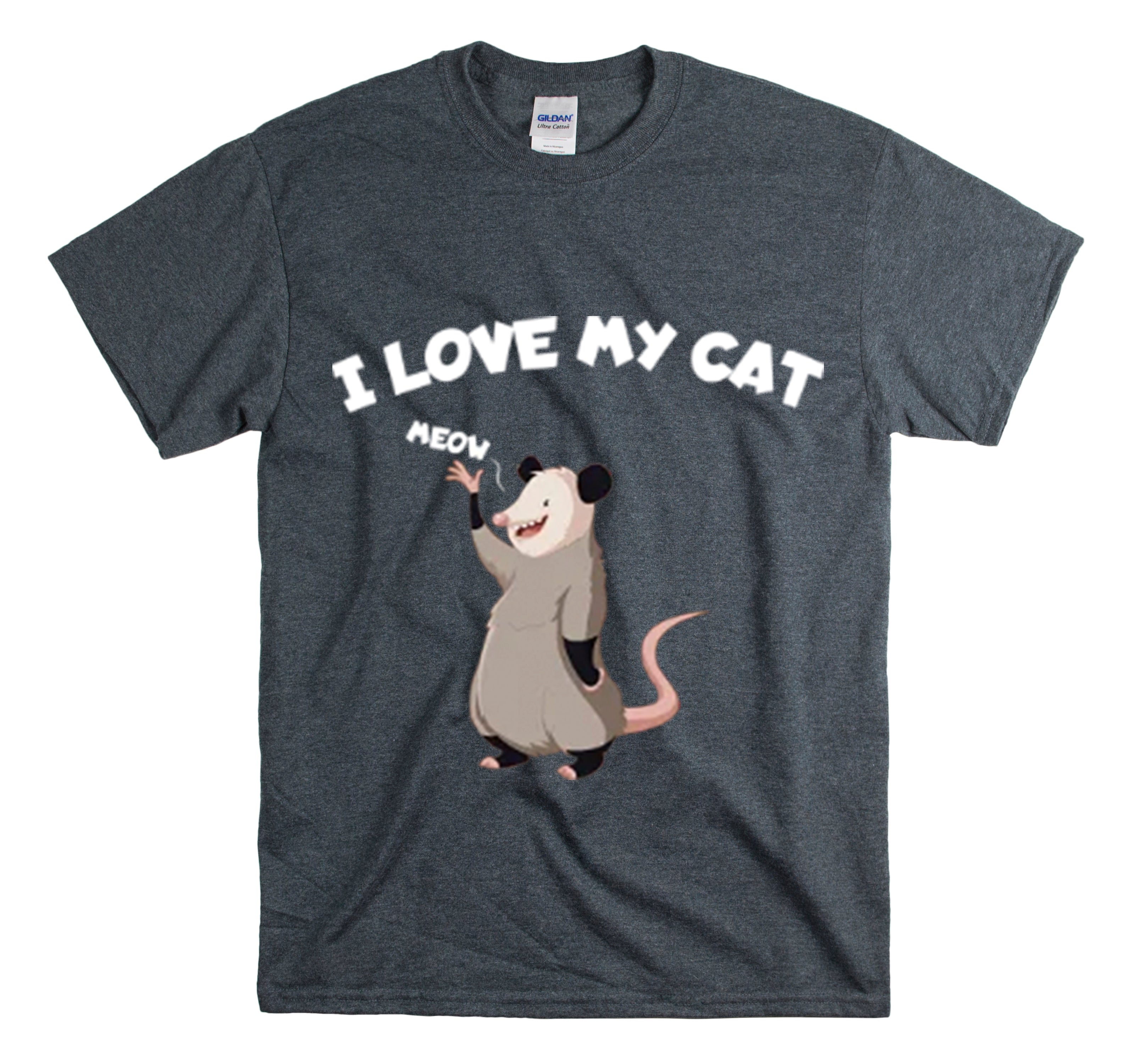 Shirt Funny Loving My Possums Gags Illustration Cute Animal Playful Cartoonish Artistic T-Shirt Unisex Heavy Cotton Tee