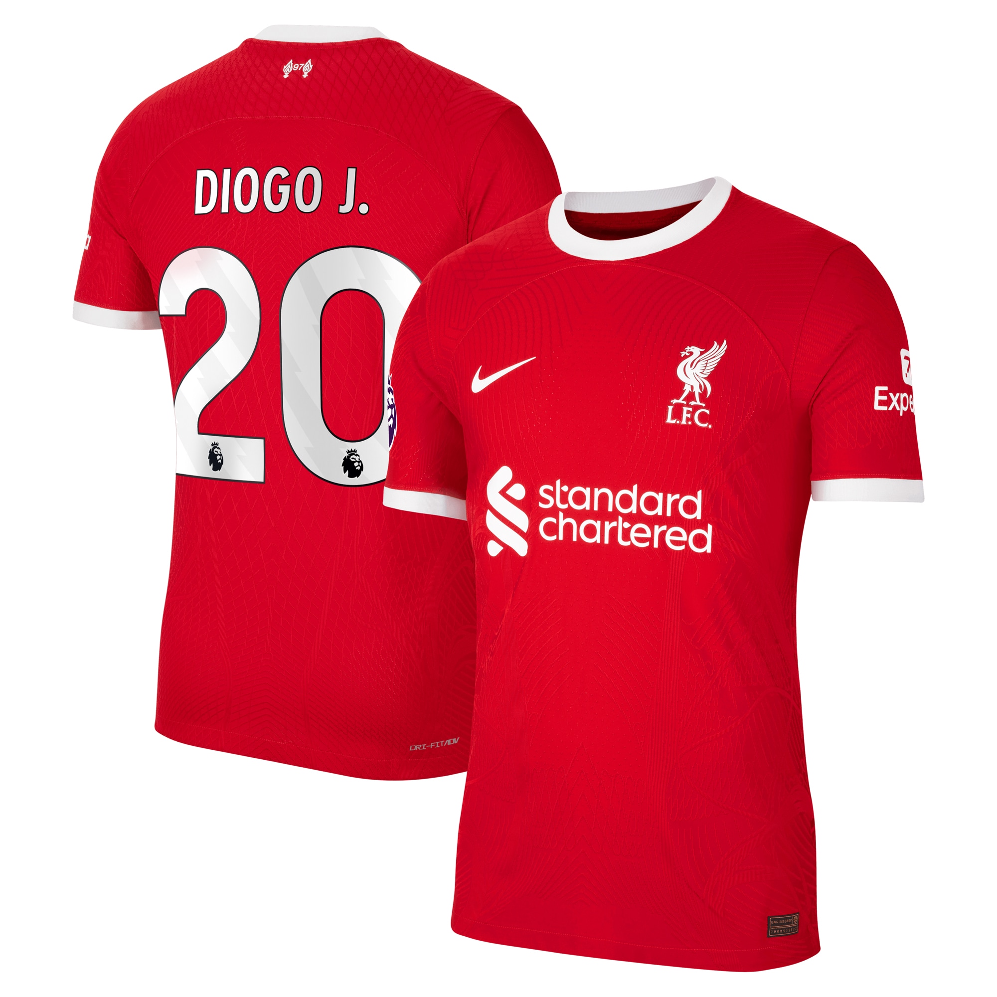 Diogo Jota Liverpool 2023/24 Home Authentic Player Jersey – Red