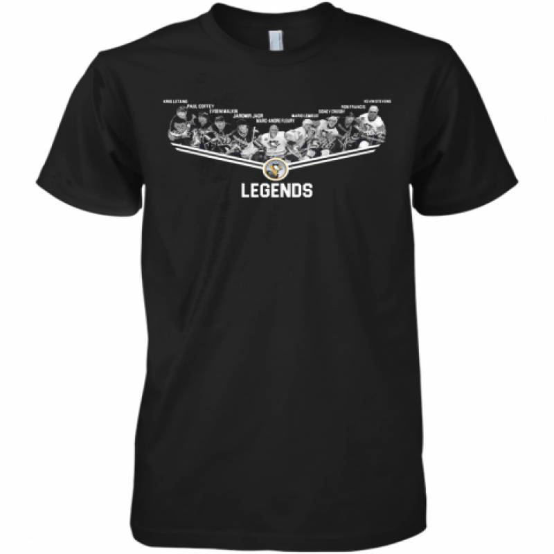 Pittsburgh Penguins Legends Team Player Signature Premium Men's T-Shirt