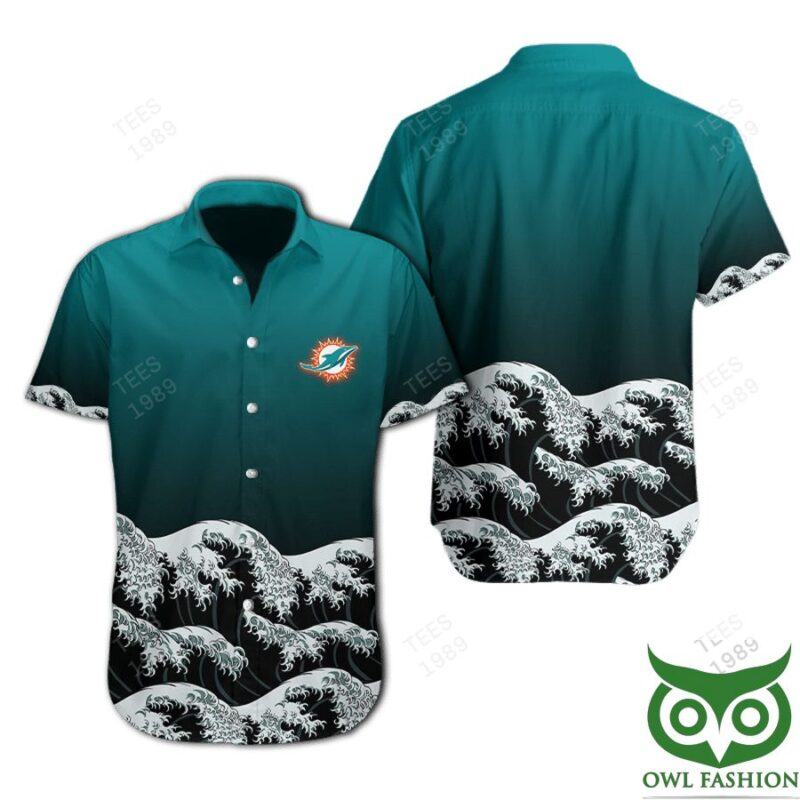 Nfl Miami Dolphins Waves Hawaiian Shirt