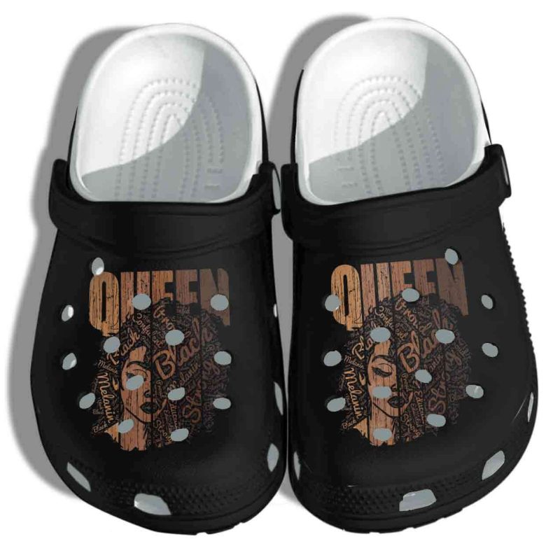 Black Pride Strong Brown Queen Crocband Clog Shoes