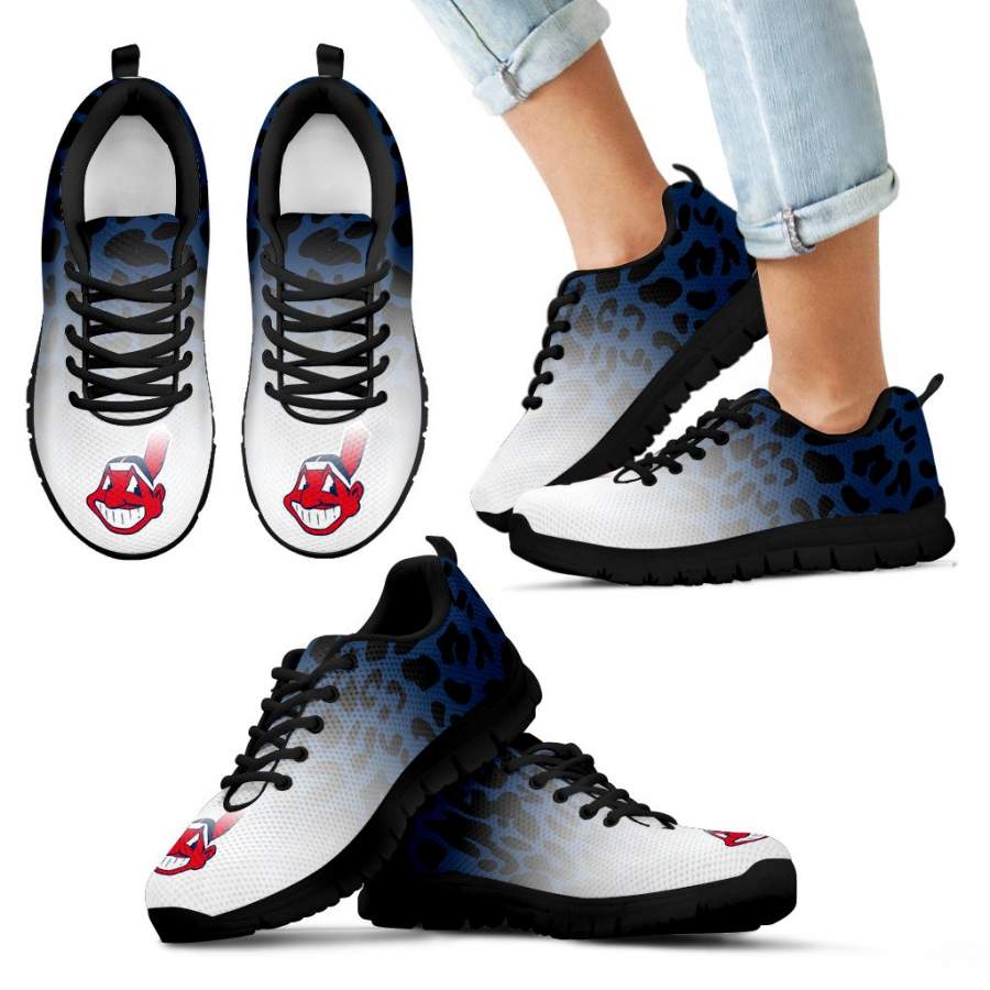 Leopard Pattern Awesome Cleveland Indians Sneakers