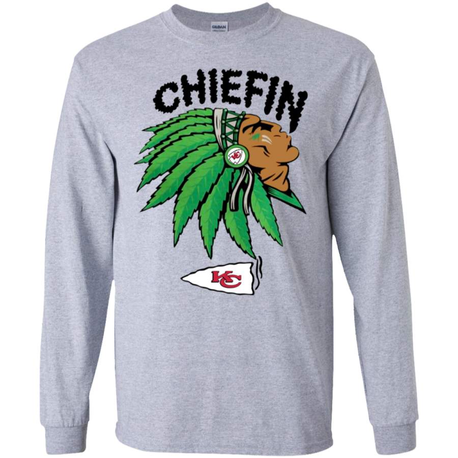 Kansas City Chiefs chiefin Weed Smoke Long T-Shirt