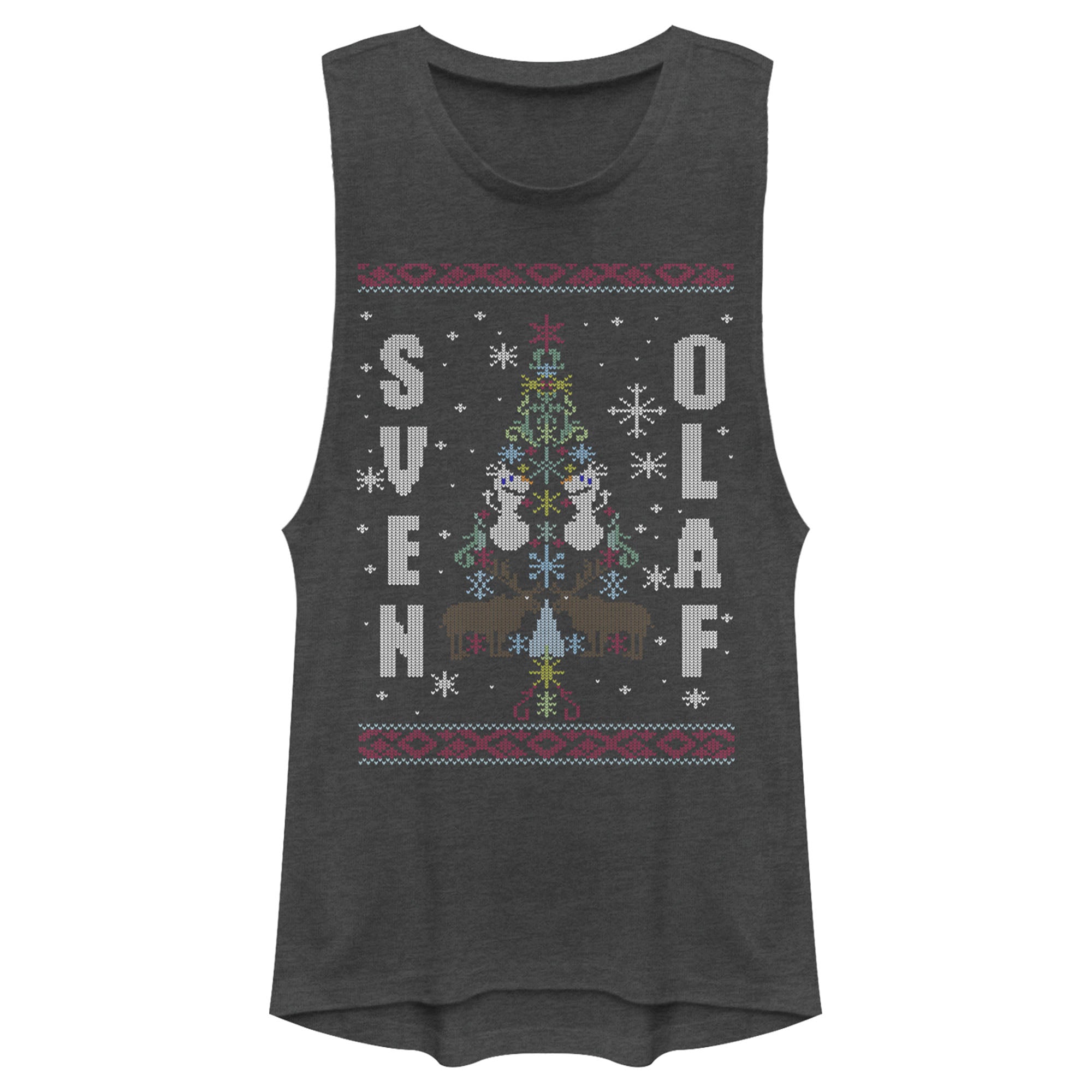 Frozen Junior’S Ugly Christmas Besties  Festival Muscle Tee