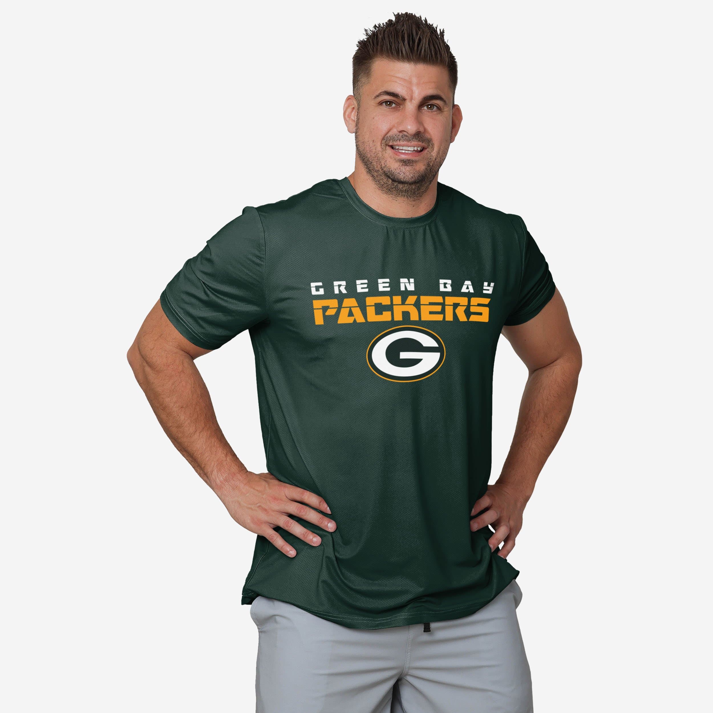 Green Bay Packers Rash Guard Short Sleeve Swim Shirt