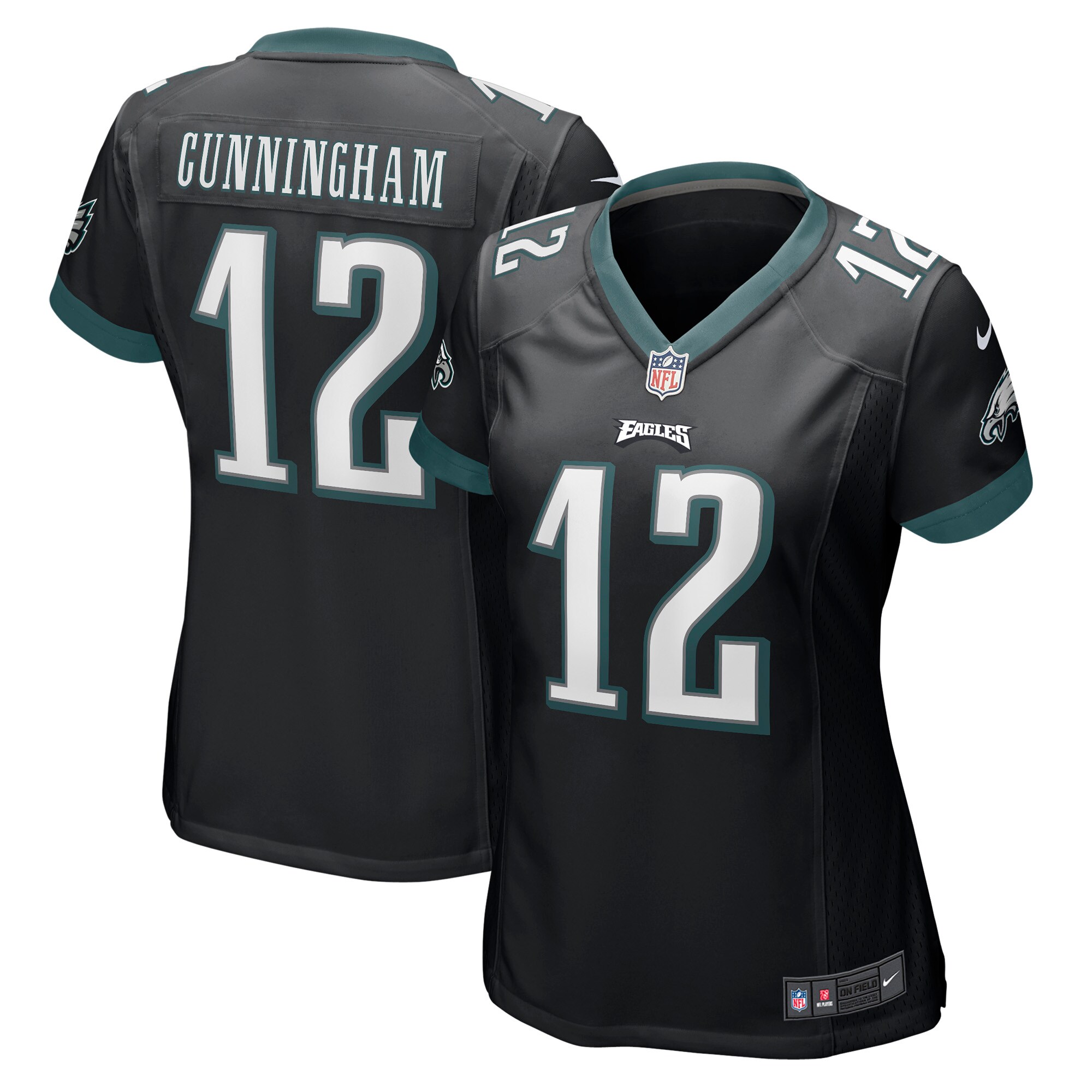 Women’s Philadelphia Eagles Randall Cunningham Black Retired Game Jersey