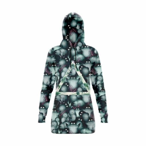 Cute Penguins And Plants 1 Hoodie Dress