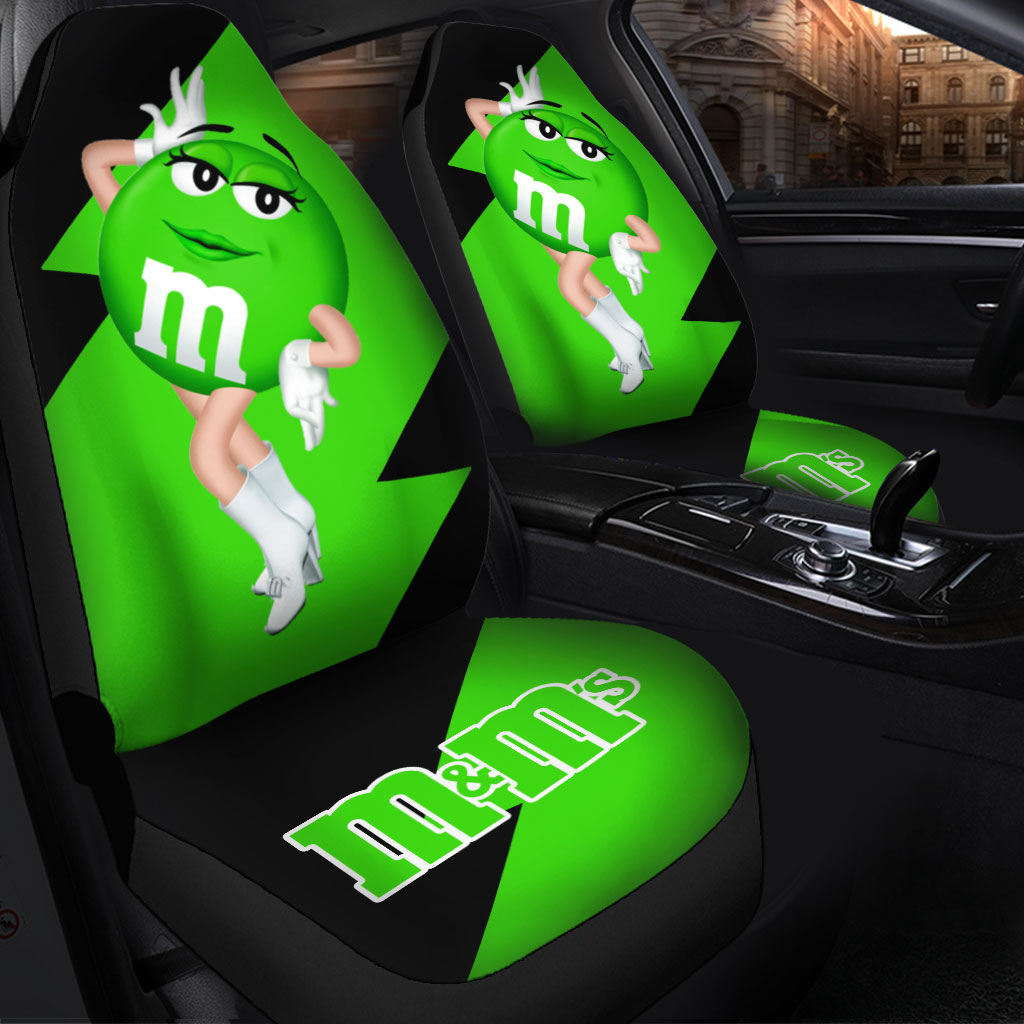 M&M’S Candy Ice Cream Cones Chocolate Green Car Seat Covers Custom Car Accessories