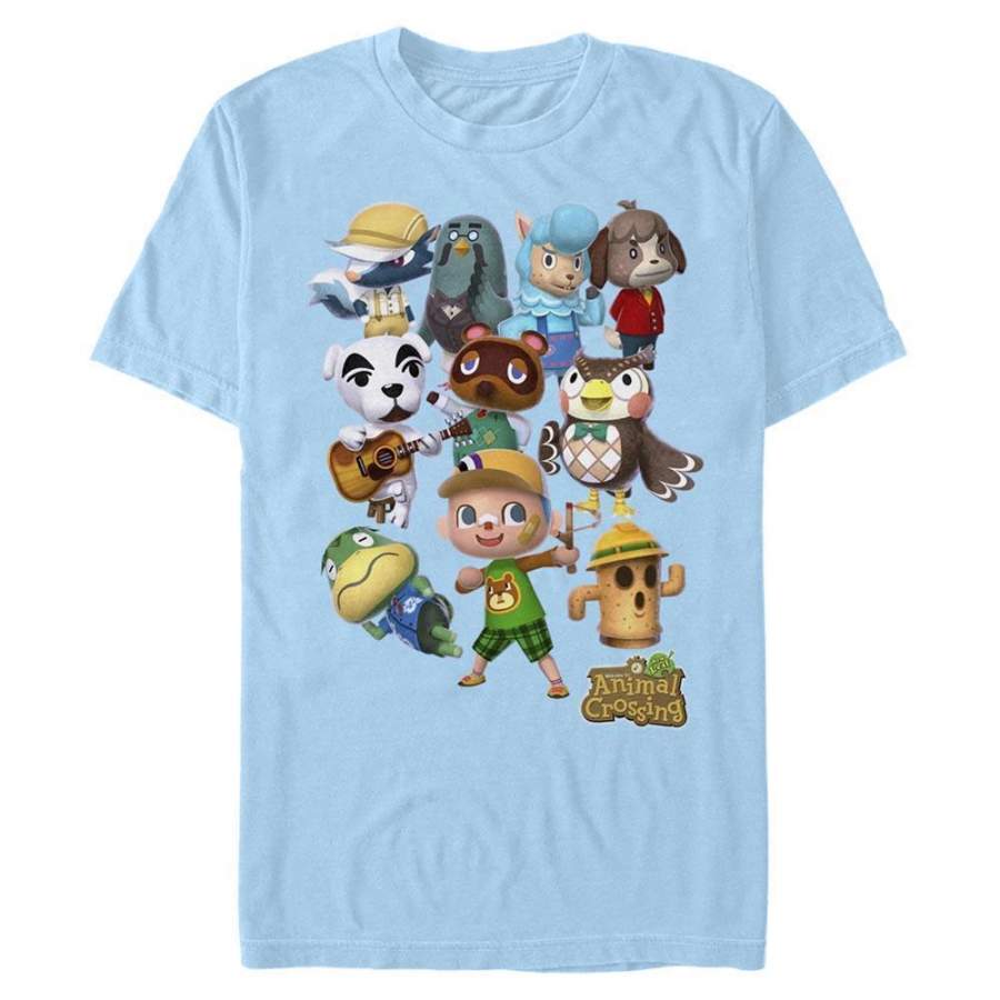 Welcome to Animal Crossing – Animal Crossing Nintendo T-Shirt, Light Blue