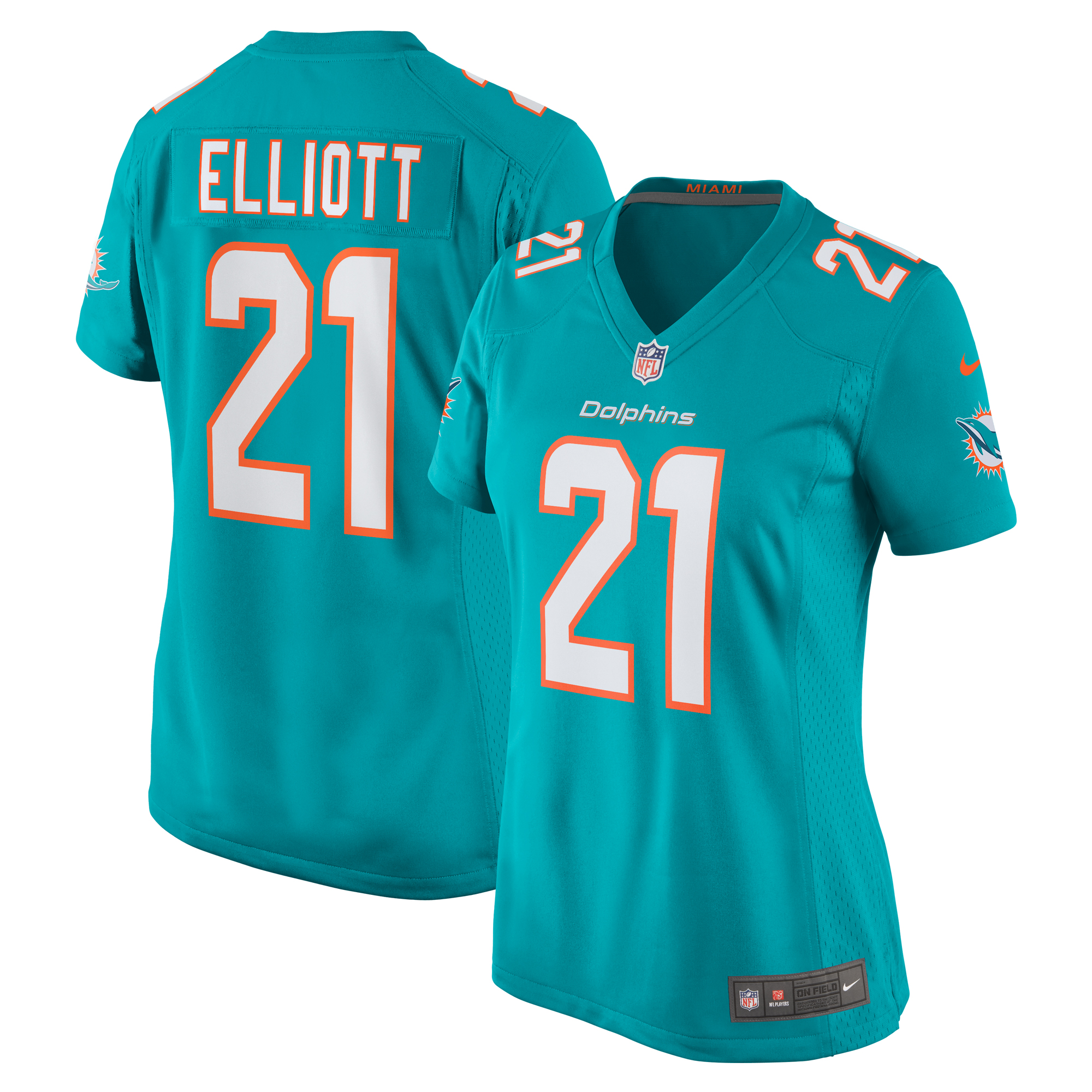 DeShon Elliott Miami Dolphins Women's Women's All Player Jersey – Aqua