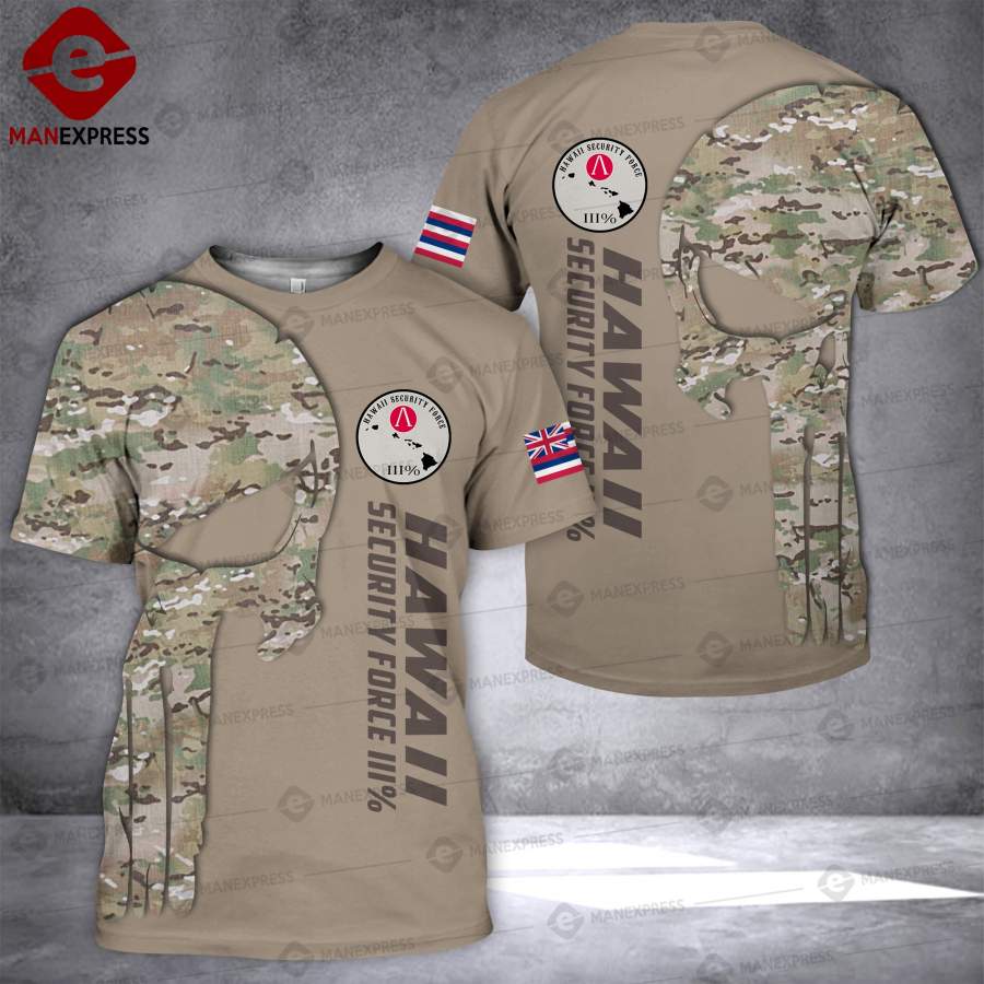 Hawaiian Security Force Printed Tshirt Dzp Ha3494