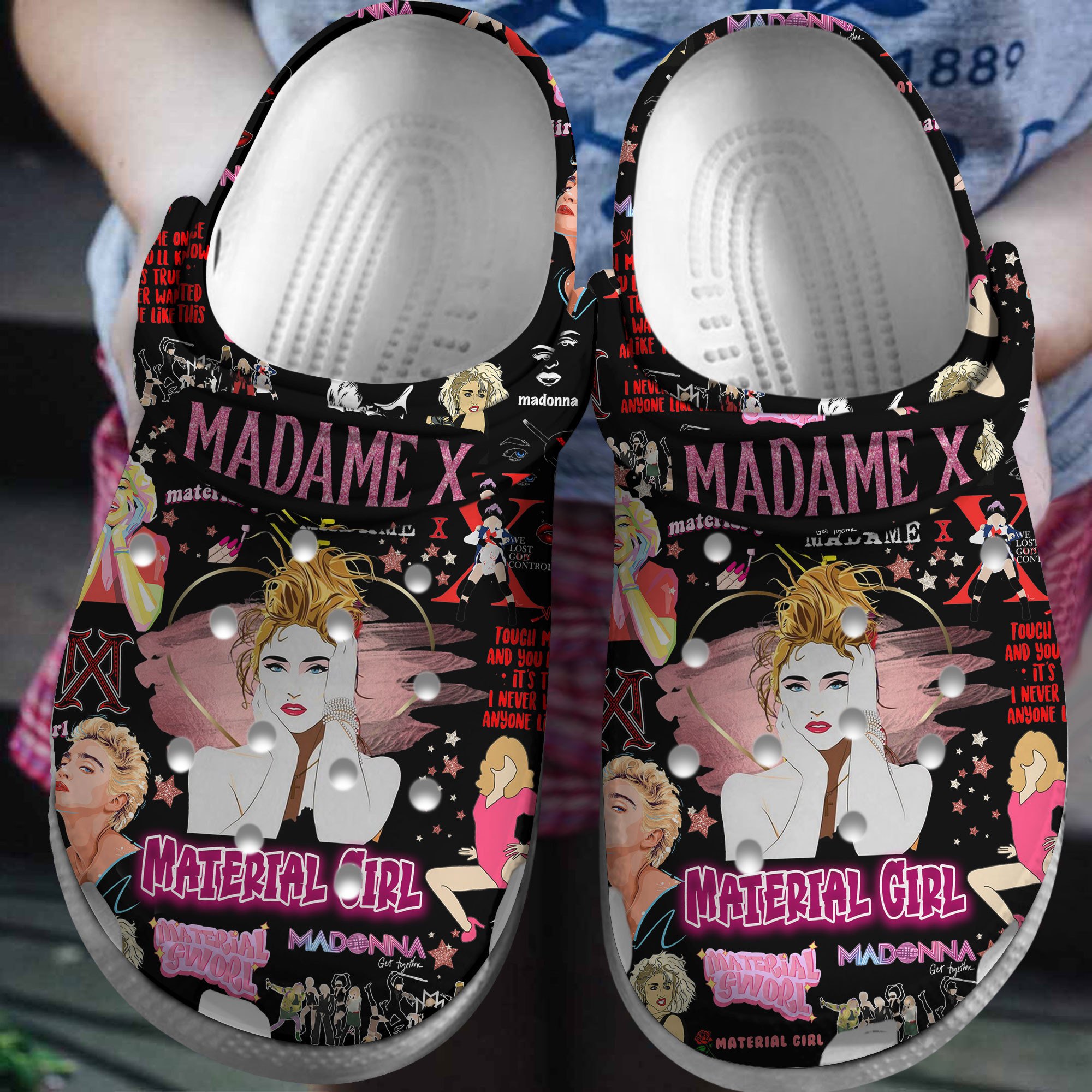 Premium Madonna Music Crocs Crocband Clogs Shoes Comfortable For Men Women and Kids 2