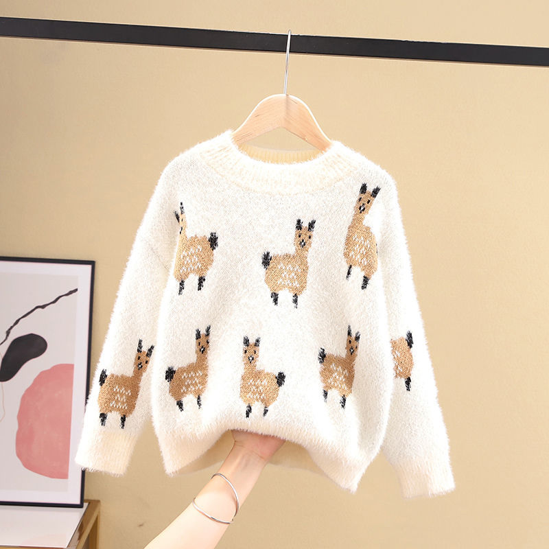 Boys Girls Sweater Autumn Winter Baby Pullover Plus Velvet Thick Knitted Sweater Fall Kids Clothes for Toddler Girls Turtleneck alx