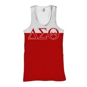 Wonderprint Tank Top Delta Sigma Theta Elephant Red White Tank Top