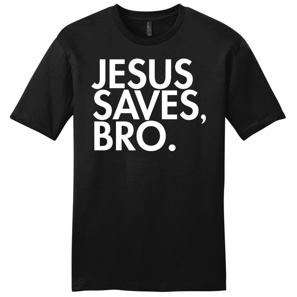 Jesus Saves Bro Mens Christian T-Shirt