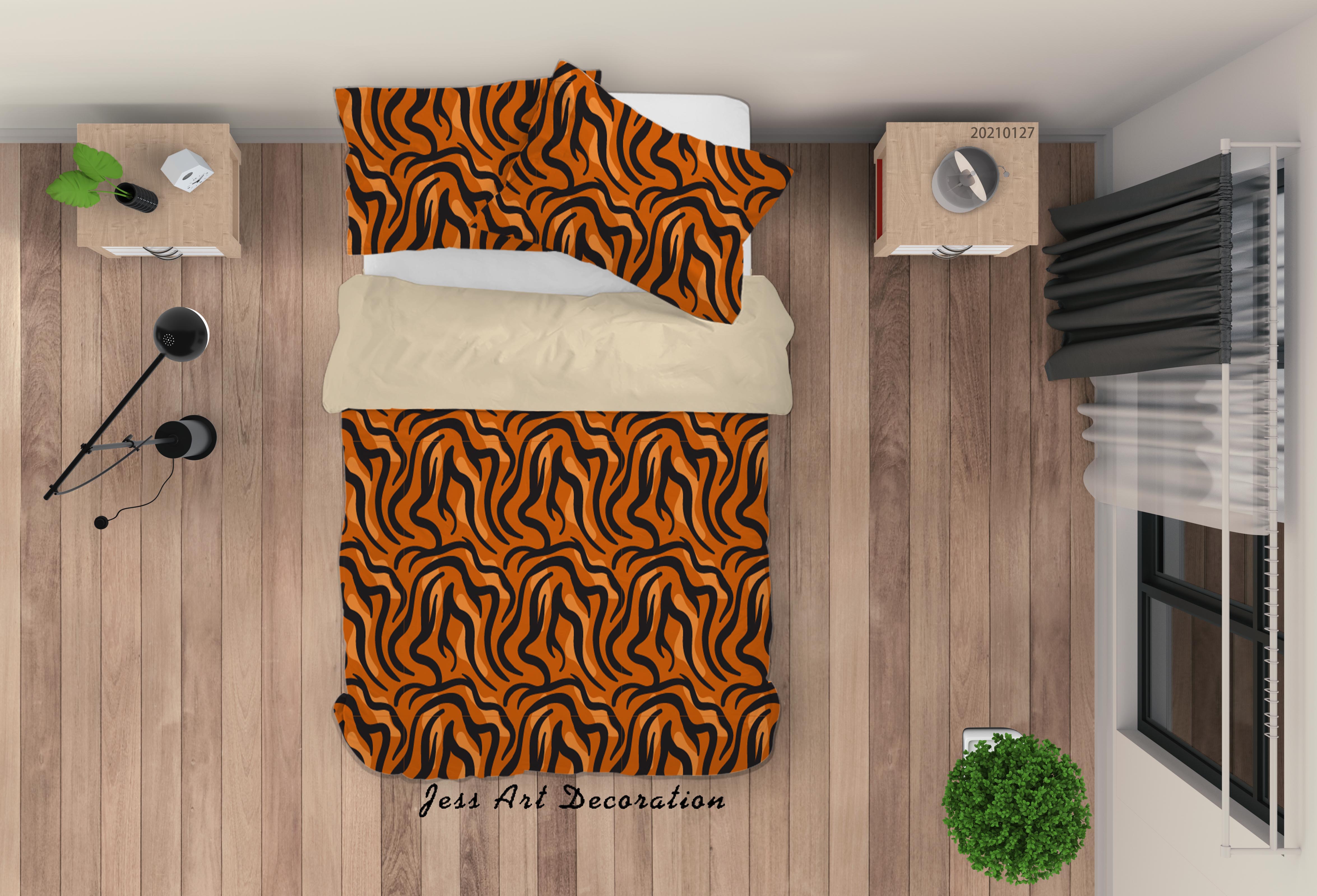 3D Hand Drawn Animal Print Quilt Cover Set Bedding Set Duvet Cover Pillowcases 168