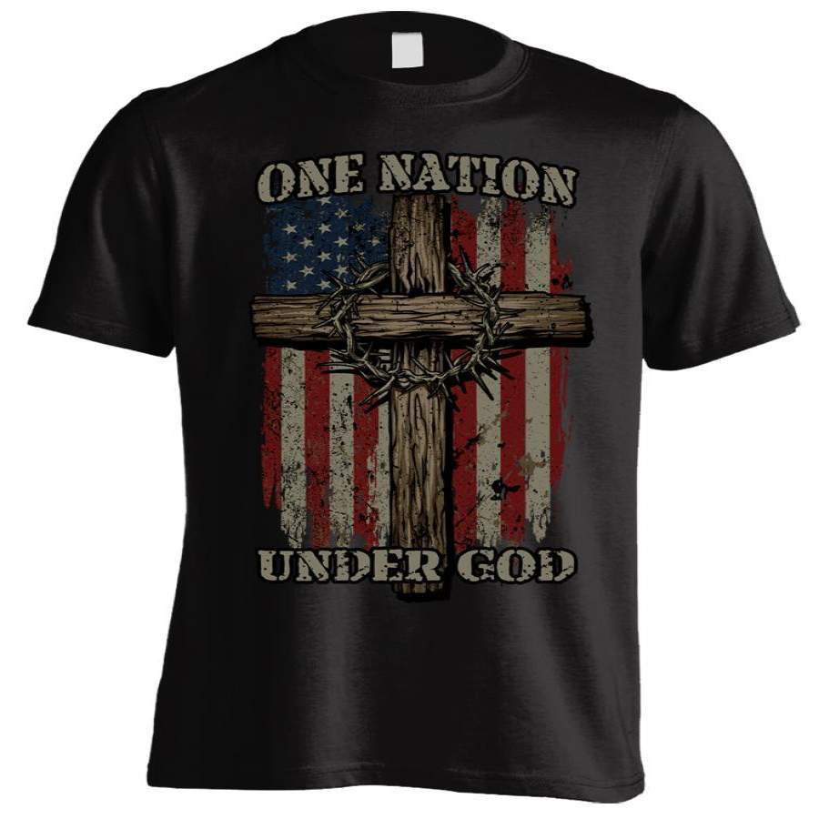 One Nation Under God T-shirt (Front Print)