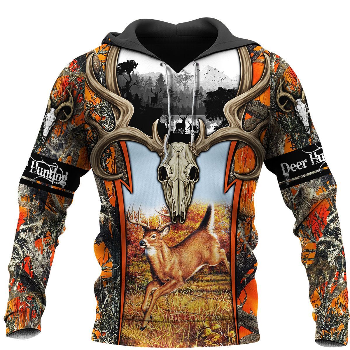 TDT172009A44HH SKULL DEER HUNTING COLLECTION HOODIE PP