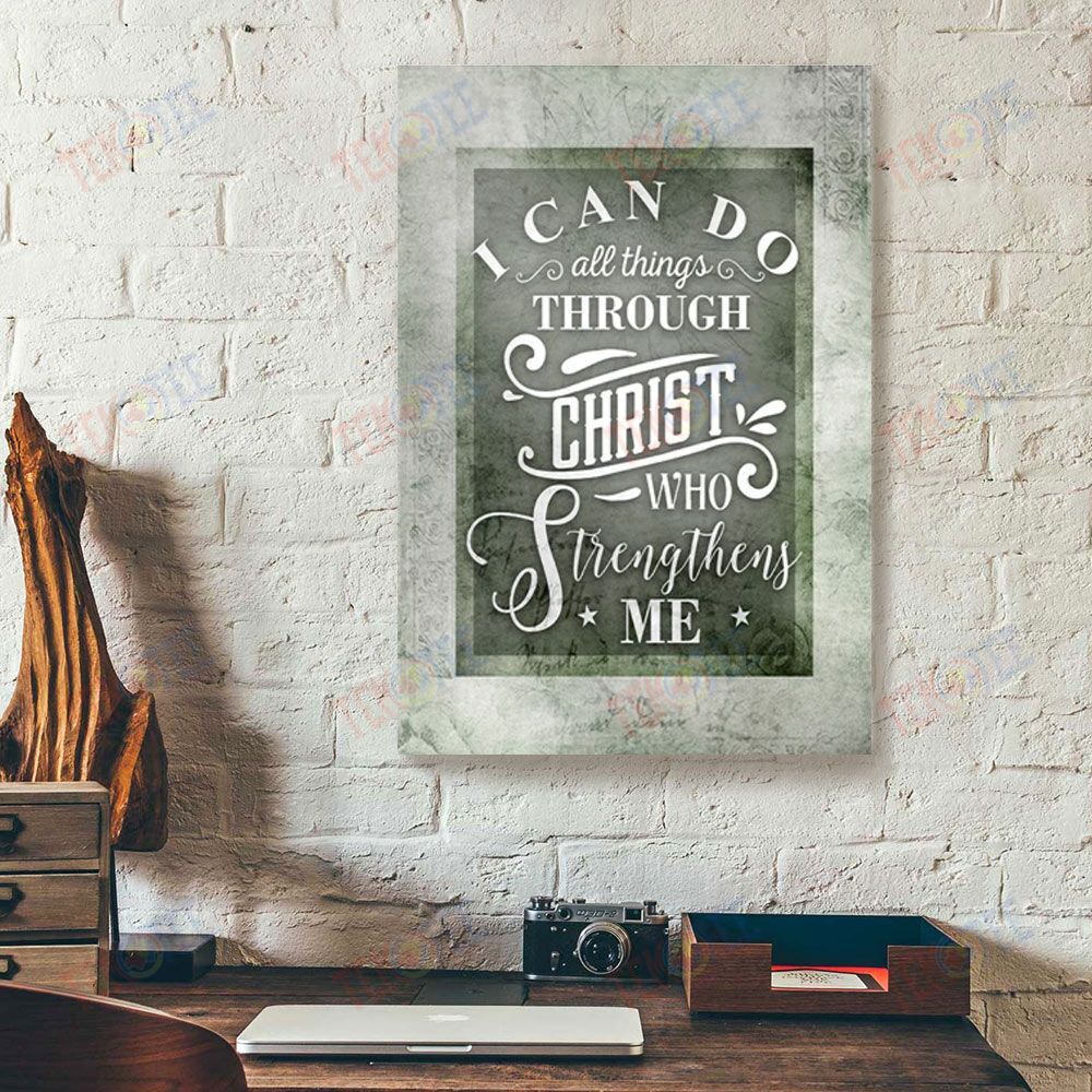 Canvas Prints I Can Do All Things Through Christ Vintage Christian Wall Art Canvas Wall Art Home Decoration