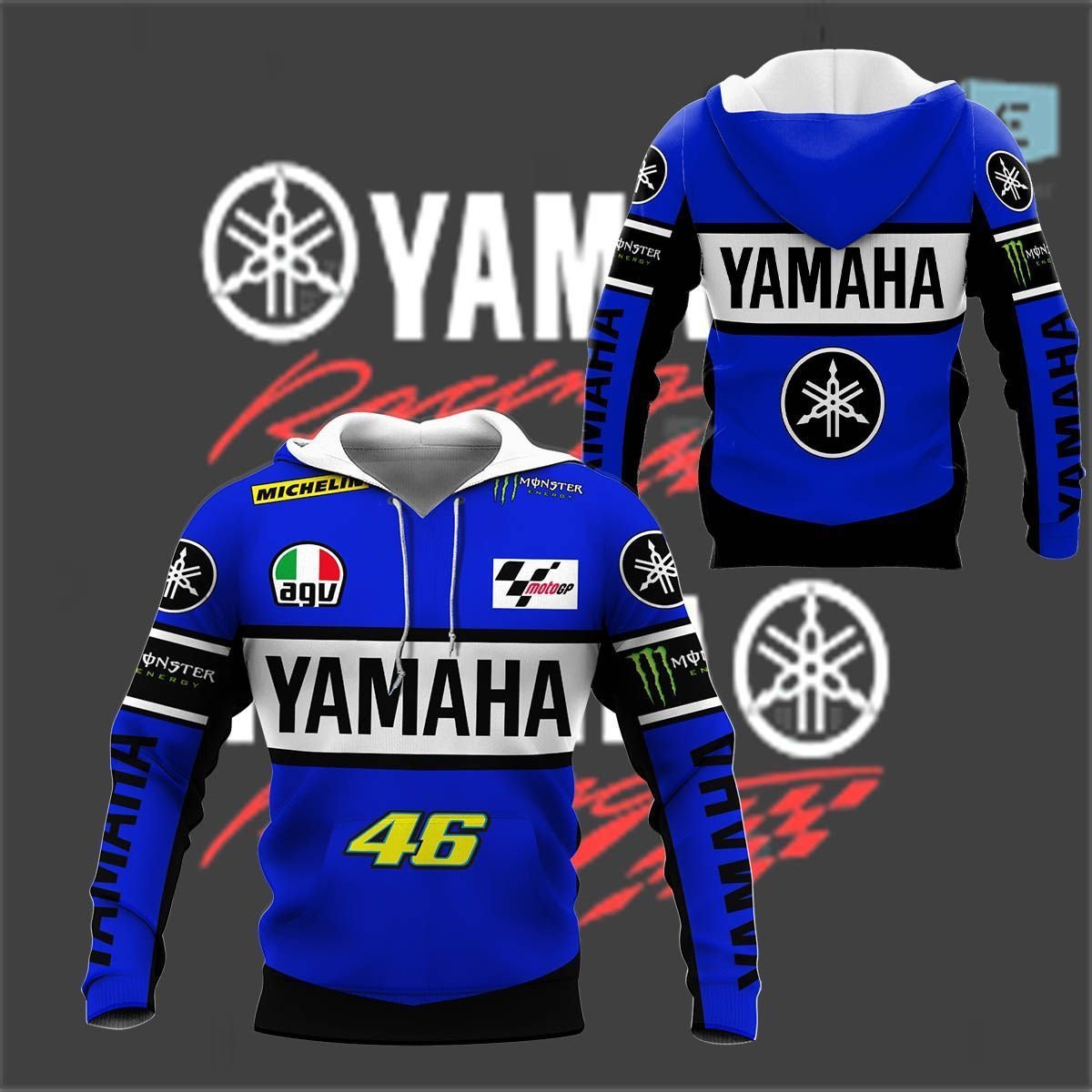 3D ALL OVER YAMAHA RACING SHIRTS VER 66